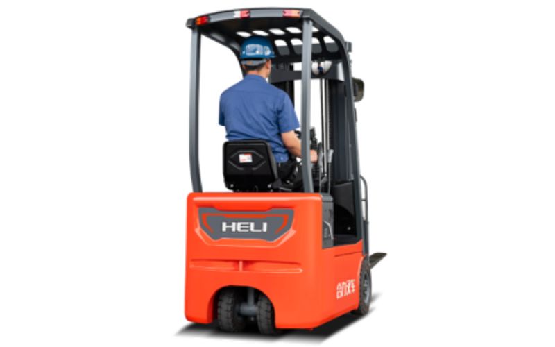 Xe nâng điện lithium 3 bánh 1 tấn HELI