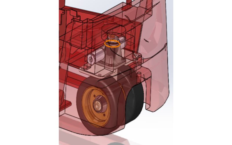 Cầu lái xe nâng điện lithium 3 bánh