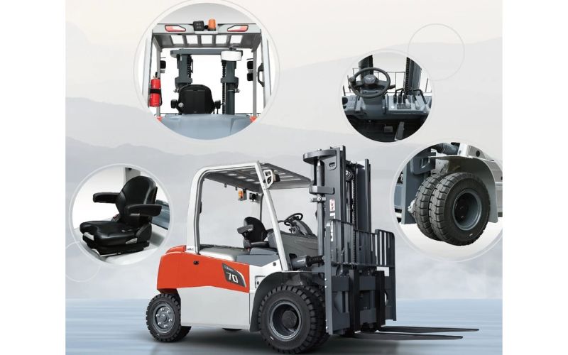 Cấu tạo xe nâng điện lithium 7 tấn