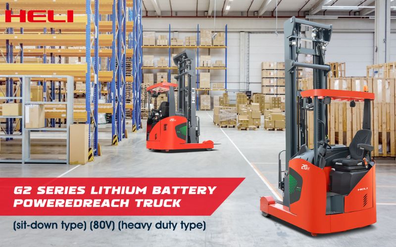 Xe nâng reach truck pin lithium