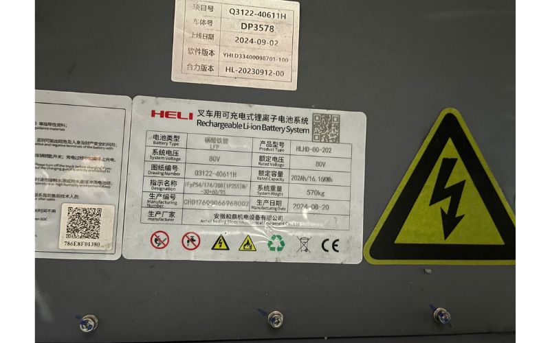 Pin xe nâng điện reach truck 1.6 tấn